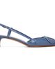 Valentino Garavani Valentino Garavani Blue VLogo Signature Patent Slingback Heels - 1