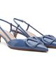 Valentino Garavani Valentino Garavani Blue VLogo Signature Patent Slingback Heels - 4