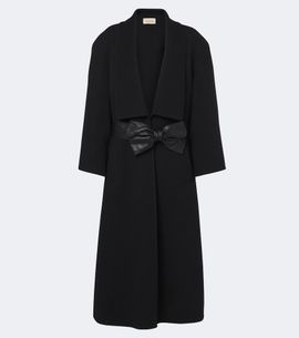 Valentino Garavani Valentino Garavani Bow-detail wool and cashmere coat