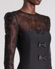 Valentino Garavani Valentino Garavani Bow Detail Lace & Crepe Midi Dress - 4