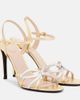 Valentino Garavani Valentino Garavani Bow metallic leather sandals - 1