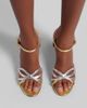 Valentino Garavani Valentino Garavani Bow metallic leather sandals - 2
