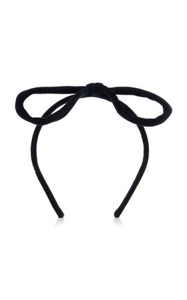 Valentino Garavani Valentino Garavani BowDetailed Velvet Headband Black OS