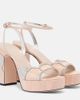 Valentino Garavani Valentino Garavani Bowow 115 moiré platform sandals - 1