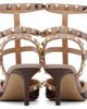 Valentino Garavani Valentino Garavani Brown Ankle Strap Rockstud Heels - 2