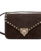 Valentino Garavani Valentino Garavani Brown Rockstud Small Shoulder Suede Bag - 1