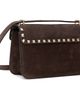 Valentino Garavani Valentino Garavani Brown Rockstud Small Shoulder Suede Bag - 3