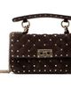 Valentino Garavani Valentino Garavani Brown Rockstud Spike Small Suede Bag - 1
