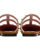 Valentino Garavani Valentino Garavani Brown Rockstud Suede Mule Flats - 2