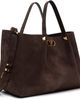 Valentino Garavani Valentino Garavani Brown Soft Suede Large Shopping Tote - 2