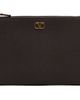 Valentino Garavani Valentino Garavani Brown VLogo Signature Grainy Calfskin Pouch - 1