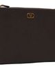 Valentino Garavani Valentino Garavani Brown VLogo Signature Grainy Calfskin Pouch - 2