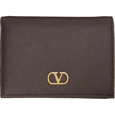 Valentino Garavani Valentino Garavani Brown VLogo Signature Wallet