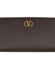 Valentino Garavani Valentino Garavani Brown VLogo Signature Zip Wallet - 1