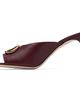 Valentino Garavani Valentino Garavani Burgundy VLogo Signature Heeled Sandals - 3