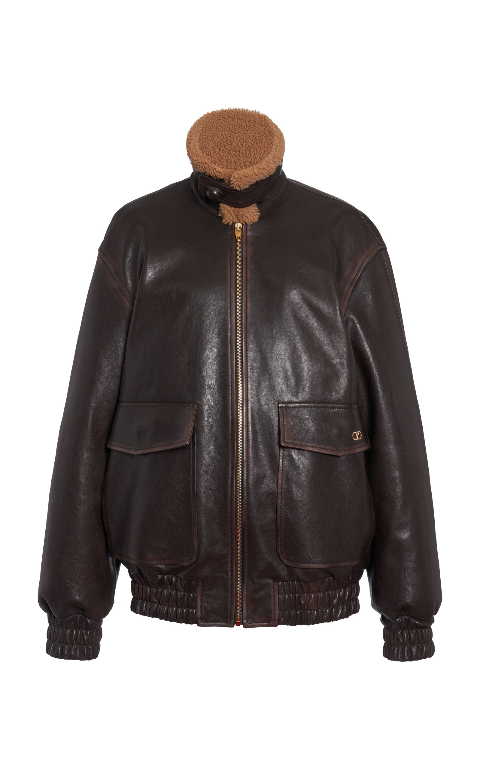 Valentino Garavani Valentino Garavani Caban Pelle Leather Jacket