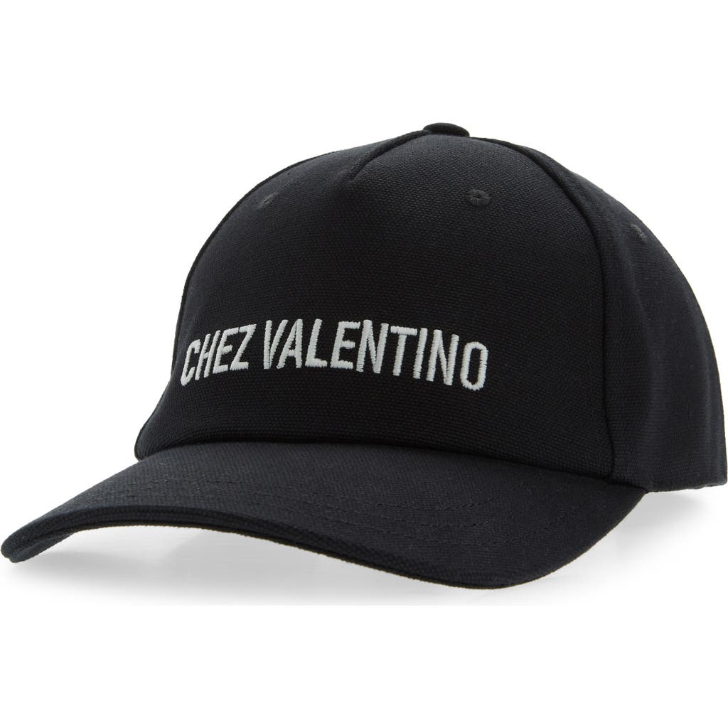 Valentino Garavani Valentino Garavani Chez Valentino Embroidered Baseball Cap