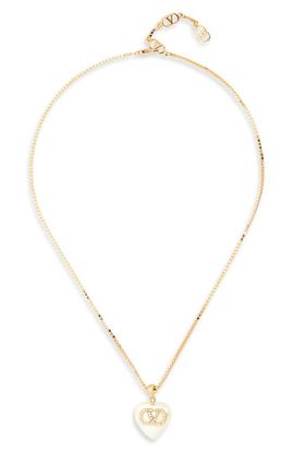 Valentino Garavani Valentino Garavani Coeur Royal VLOGO Signature Faux Pearl Pendant Necklace
