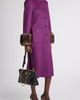 Valentino Garavani Valentino Garavani Compact Drape Wool & Cashmere Coat with Genuine Shearling Cuffs - 2