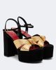 Valentino Garavani Valentino Garavani Crasher metallic leather platform sandals - 1
