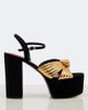 Valentino Garavani Valentino Garavani Crasher metallic leather platform sandals - 5