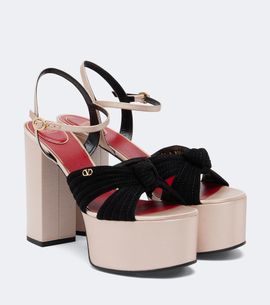 Valentino Garavani Valentino Garavani Crasher satin-trimmed suede platform sandals