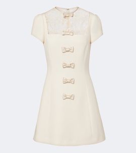 Valentino Garavani Valentino Garavani Crepe Couture lace-trimmed minidress