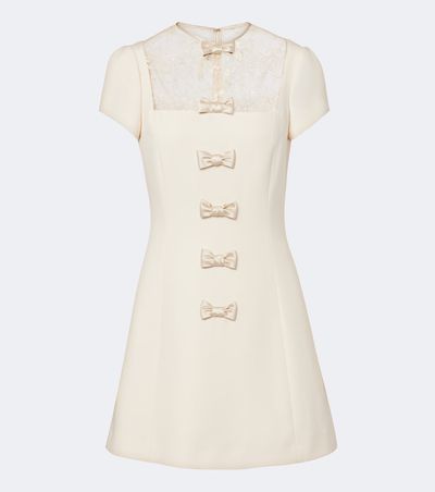 Valentino Garavani Valentino Garavani Crepe Couture lace-trimmed minidress