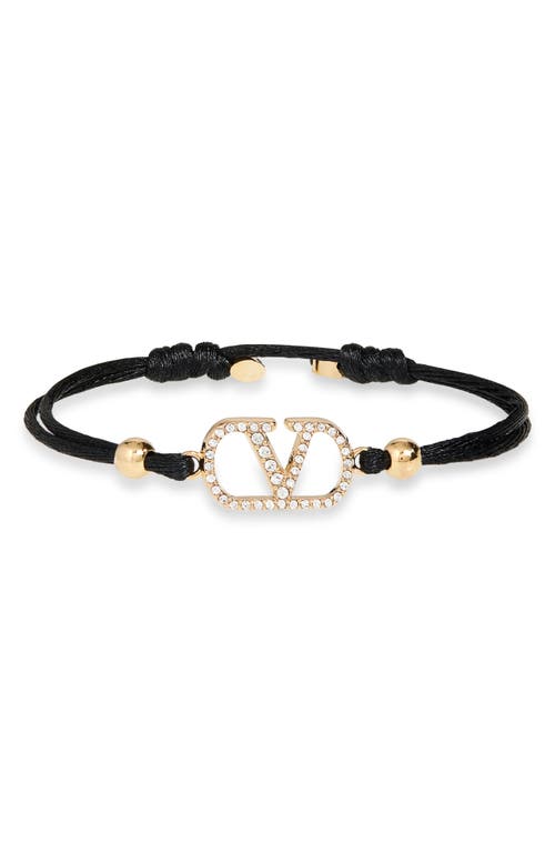 Valentino Garavani Valentino Garavani Crystal VLOGO Cord Bracelet