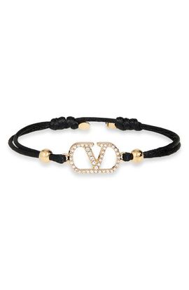 Valentino Garavani Valentino Garavani Crystal VLOGO Cord Bracelet