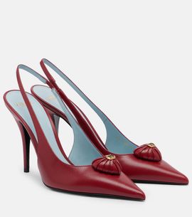 Valentino Garavani Valentino Garavani CÅur Royal leather slingback pumps