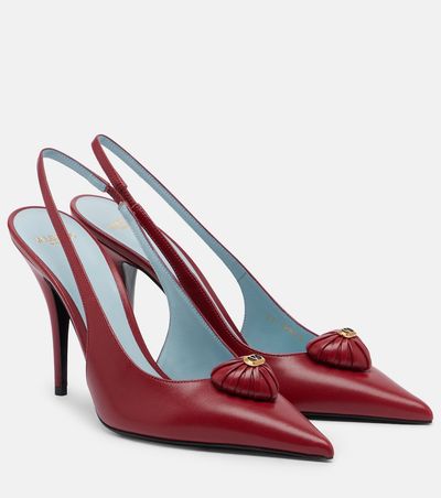 Valentino Garavani Valentino Garavani CÅur Royal leather slingback pumps