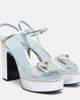 Valentino Garavani Valentino Garavani CÅur Royal metallic leather platform sandals - 1