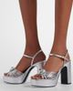 Valentino Garavani Valentino Garavani CÅur Royal metallic leather platform sandals - 2