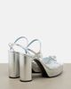 Valentino Garavani Valentino Garavani CÅur Royal metallic leather platform sandals - 3