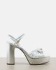 Valentino Garavani Valentino Garavani CÅur Royal metallic leather platform sandals - 5