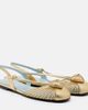 Valentino Garavani Valentino Garavani CÅur Royal metallic leather slingback flats - 1