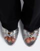 Valentino Garavani Valentino Garavani CÅur Royal metallic leather slingback sandals - 2