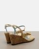 Valentino Garavani Valentino Garavani CÅur Royal metallic leather wedge sandals - 3