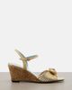 Valentino Garavani Valentino Garavani CÅur Royal metallic leather wedge sandals - 5