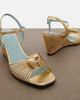 Valentino Garavani Valentino Garavani CÅur Royal metallic leather wedge sandals - 6