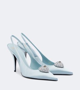 Valentino Garavani Valentino Garavani Cœur Royal satin slingback pumps