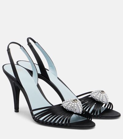 Valentino Garavani Valentino Garavani CÅur Royal satin slingback sandals