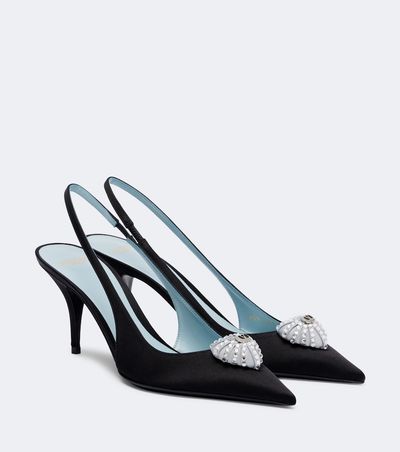 Valentino Garavani Valentino Garavani CÅur Royal velvet slingback pumps