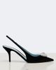 Valentino Garavani Valentino Garavani CÅur Royal velvet slingback pumps - 5