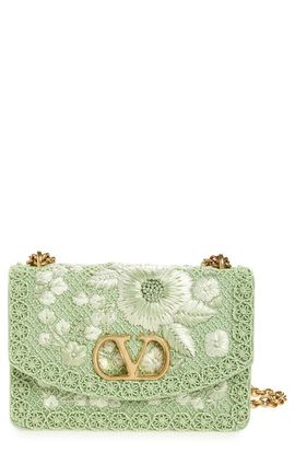 Valentino Garavani Valentino Garavani DeVain Embroidered Shoulder Bag