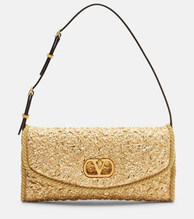 Valentino Garavani Valentino Garavani DeVain Small cloqué jacquard shoulder bag