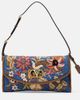 Valentino Garavani Valentino Garavani DeVain Small embroidered denim shoulder bag - 1