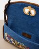 Valentino Garavani Valentino Garavani DeVain Small embroidered denim shoulder bag - 3