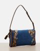 Valentino Garavani Valentino Garavani DeVain Small embroidered denim shoulder bag - 4